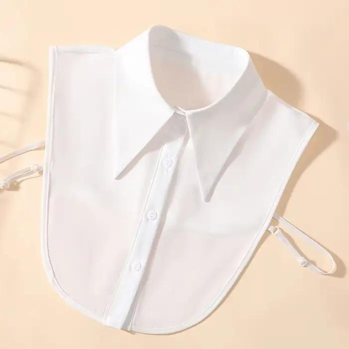 Nouveau Col Amovible en Chiffon Chiffonné Élégant et Tendance pour Femme
