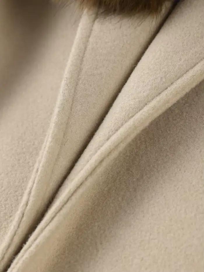 Manteau de fausse fourrure ample et chic col rabattable pour femmes automne hiver polyvalent à offrir occassions spéciales