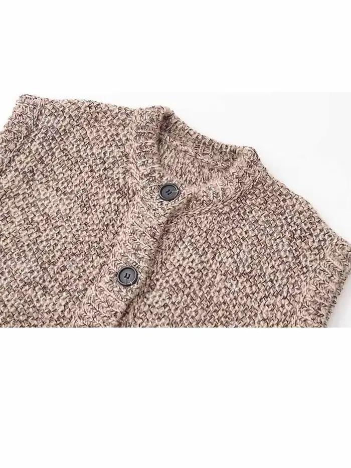 Gilet sans manches en tricot chaud pour femme