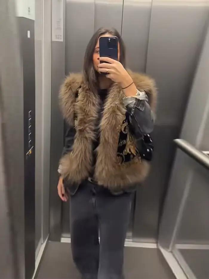 Veste à capuche à paillettes brillantes pour femmes