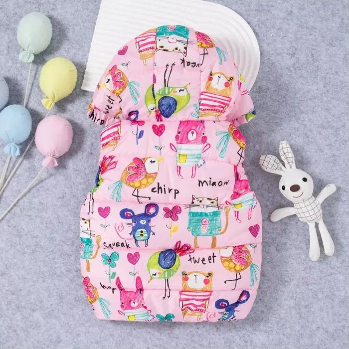 Gilets épais et chauds pour bébé garçon et fille, vêtements d'hiver à capuche avec graffitis colorés pour enfants de 6 mois à 3 ans, nouvelle collection