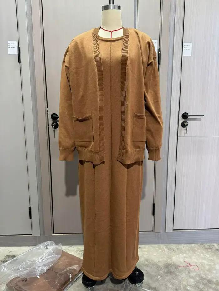 Mode pull décontracté manteau femmes Vintage automne hiver robe