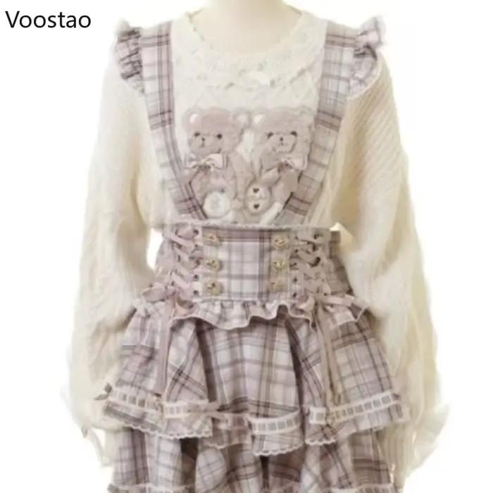 Pull tricoté Vintage Style Lolita pour filles