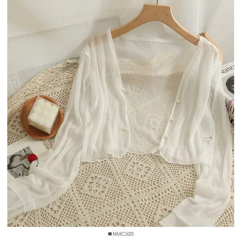 Cardigans Respirants à Simple Boutonnage pour Femme, Style Coréen Daliy, Assortis avec Tout, Épaules