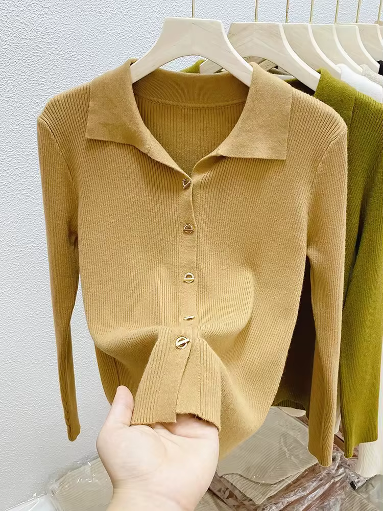 Cardigans pour femmes automne hiver 2026 pull tricoté à simple boutonnage printemps mode court trico