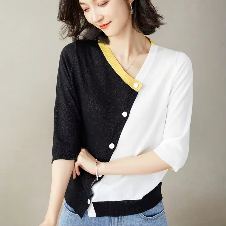 Cardigans pour femmes col en V mince été Style coréen Streetwear mode dames tricot chandails porter 