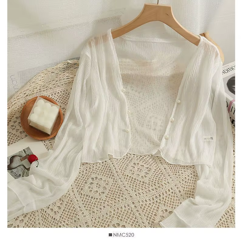 Cardigans Respirants à Simple Boutonnage pour Femme, Style Coréen Daliy, Assortis avec Tout, Épaules